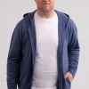 Kaschmir Kapuzenpullover Hoodie jeans blau