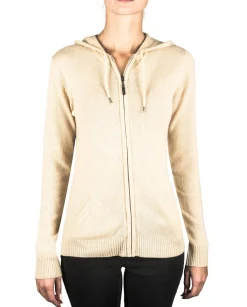 Kaschmir Kapuzenpullover Hoodie camel