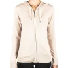 Kaschmir Kapuzenpullover Hoodie washed ecru