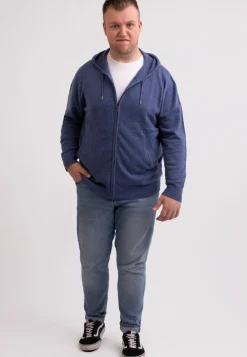 Kaschmir Kapuzenpullover Hoodie jeans blau