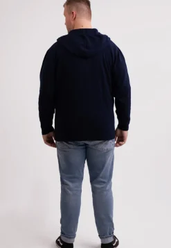 Kaschmir Kapuzenpullover Hoodie marine blau