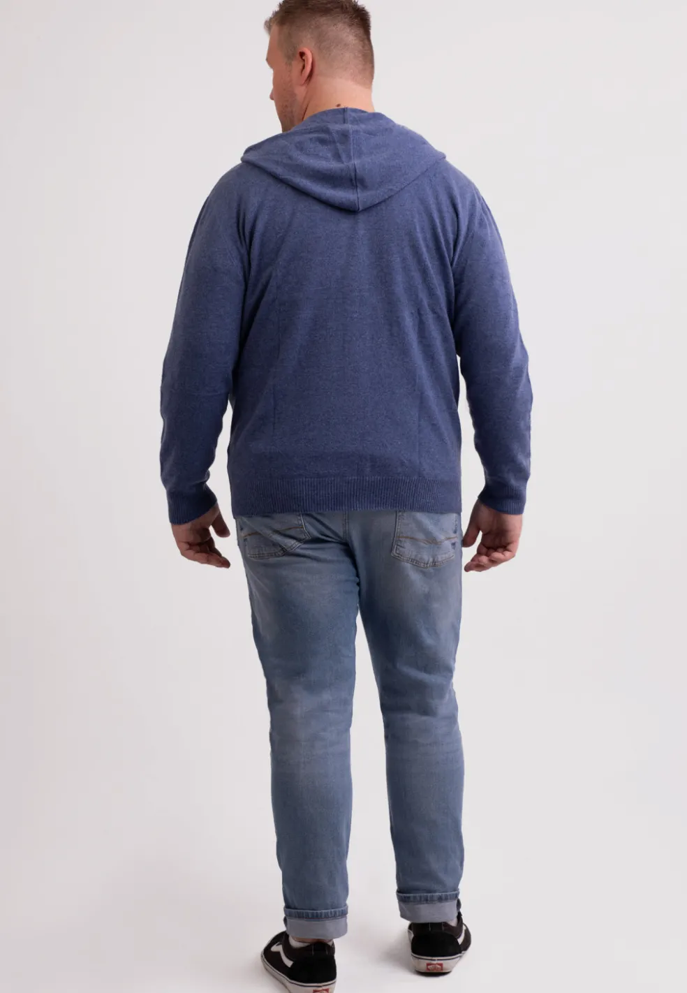 Kaschmir Kapuzenpullover Hoodie jeans blau