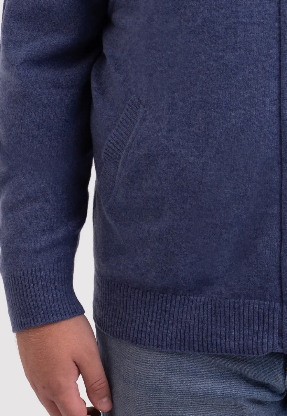 Kaschmir Kapuzenpullover Hoodie jeans blau