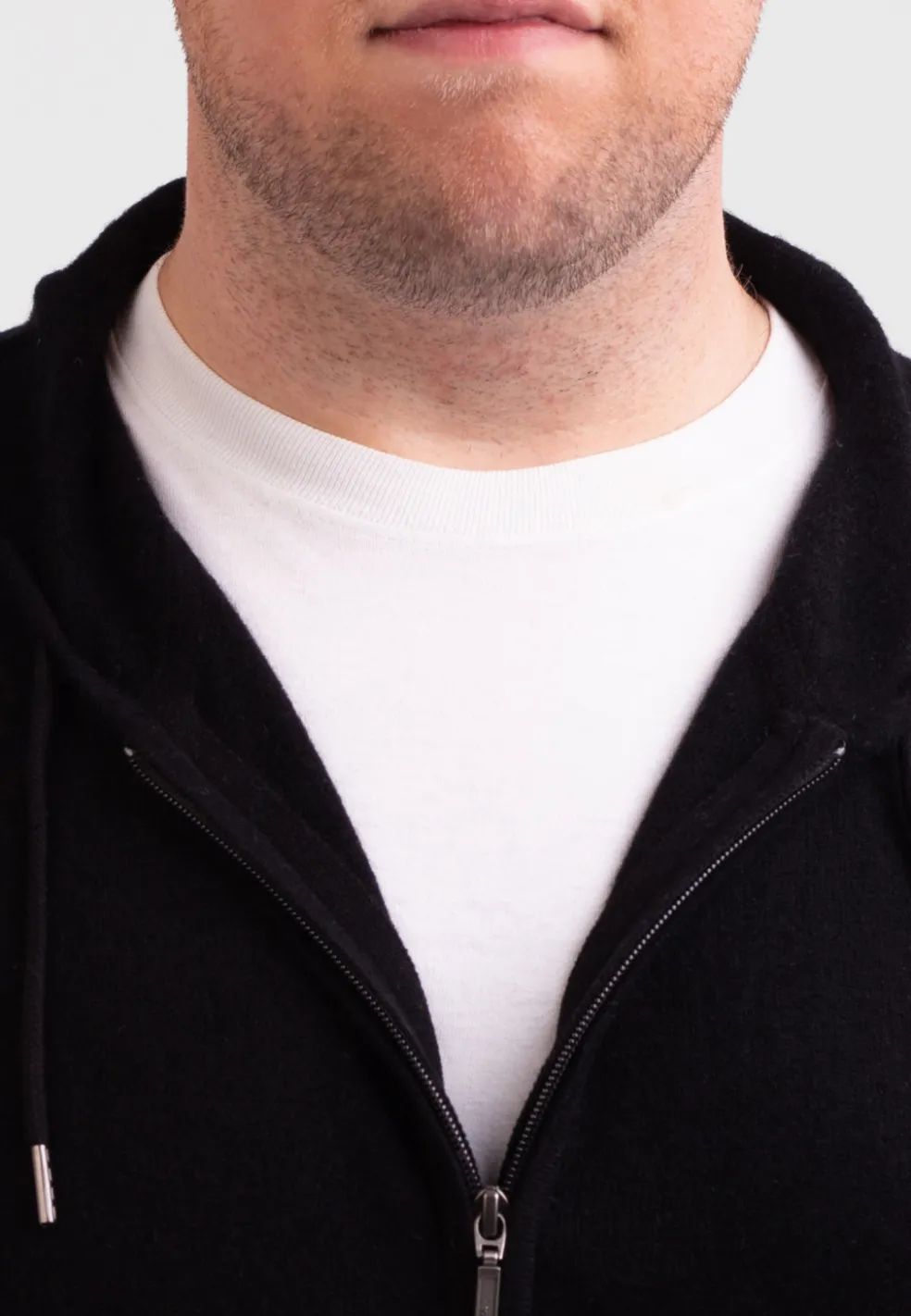 Kaschmir Kapuzenpullover Hoodie schwarz