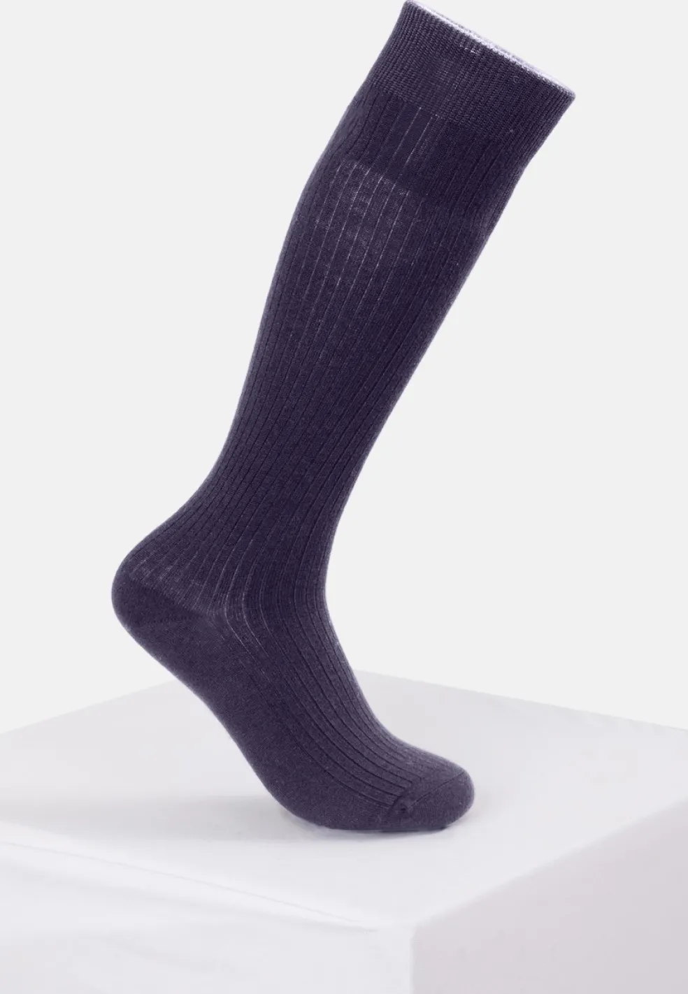 Kaschmir Kniesocken dunkel anthrazit