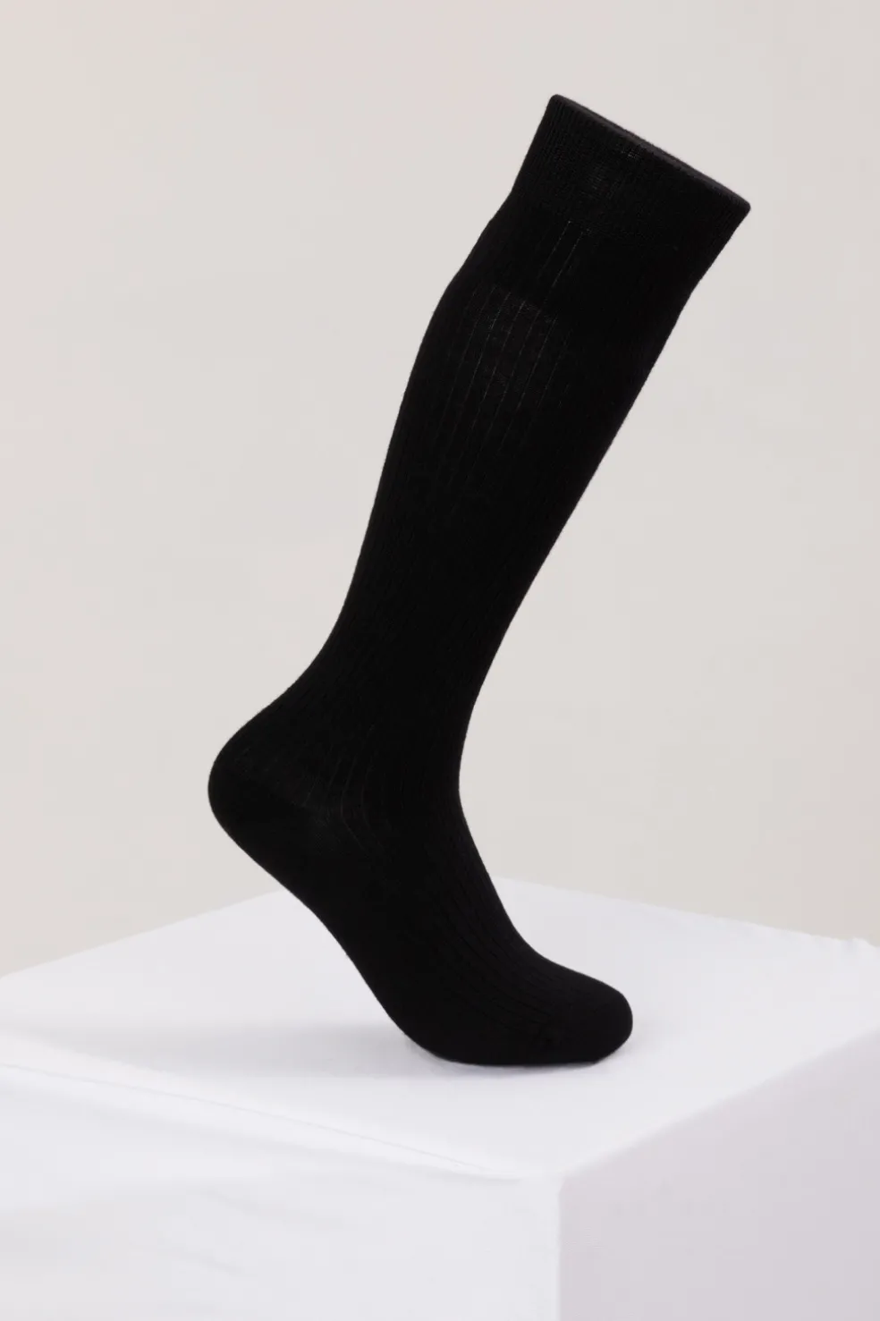 Kaschmir Kniesocken schwarz