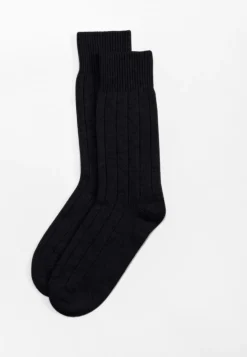 Kaschmir Kuschelsocken schwarz