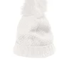 Kaschmir Mütze mit Bommel weiss