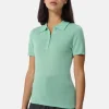 Kaschmir Poloshirt Kurzarm minzgrün