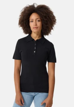 Kaschmir Poloshirt Kurzarm schwarz
