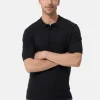 Kaschmir Poloshirt Kurzarm schwarz