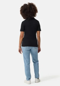 Kaschmir Poloshirt Kurzarm schwarz