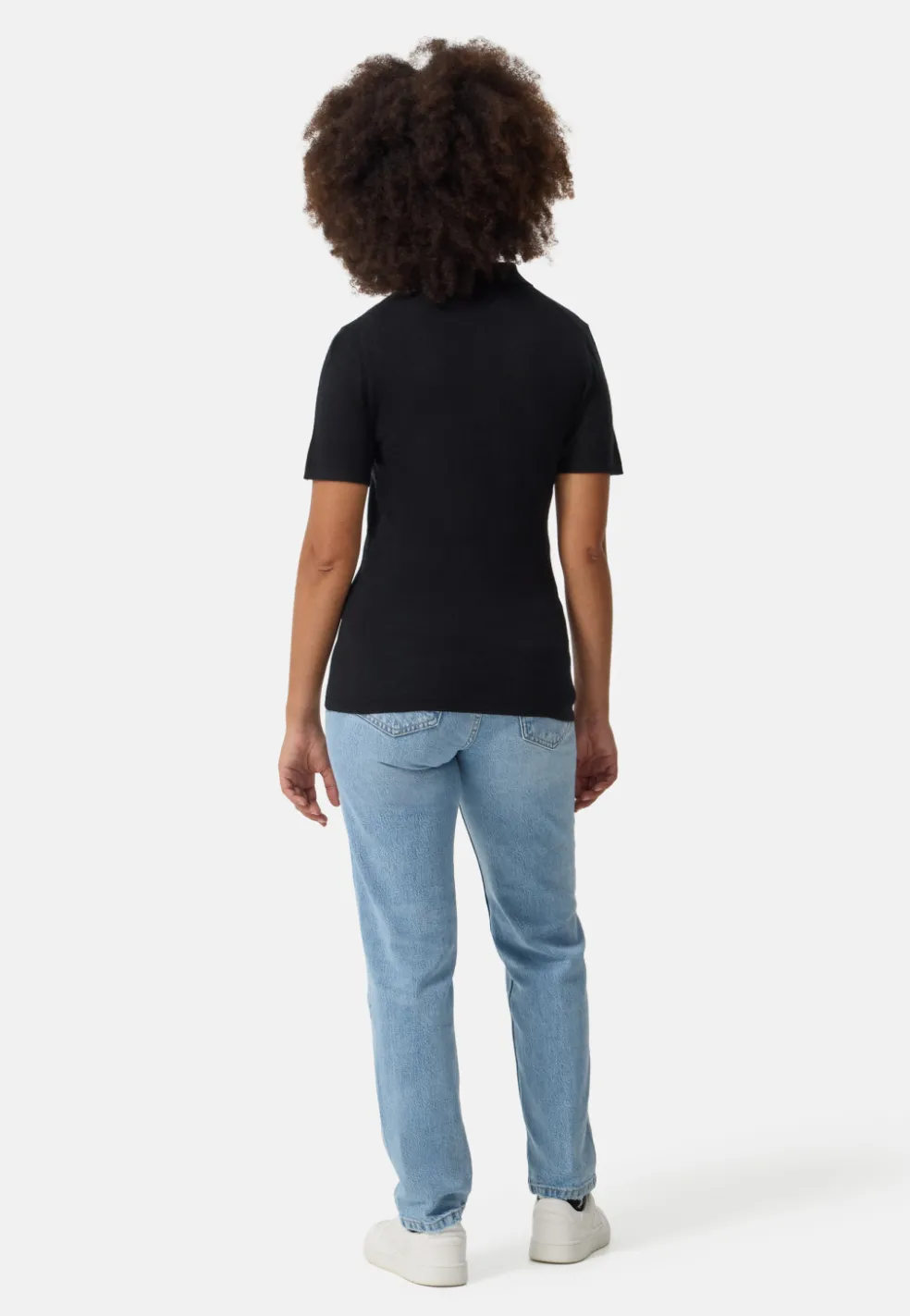 Kaschmir Poloshirt Kurzarm schwarz