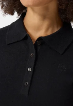 Kaschmir Poloshirt Kurzarm schwarz
