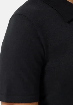 Kaschmir Poloshirt Kurzarm schwarz