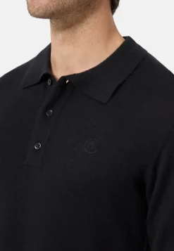 Kaschmir Poloshirt Kurzarm schwarz
