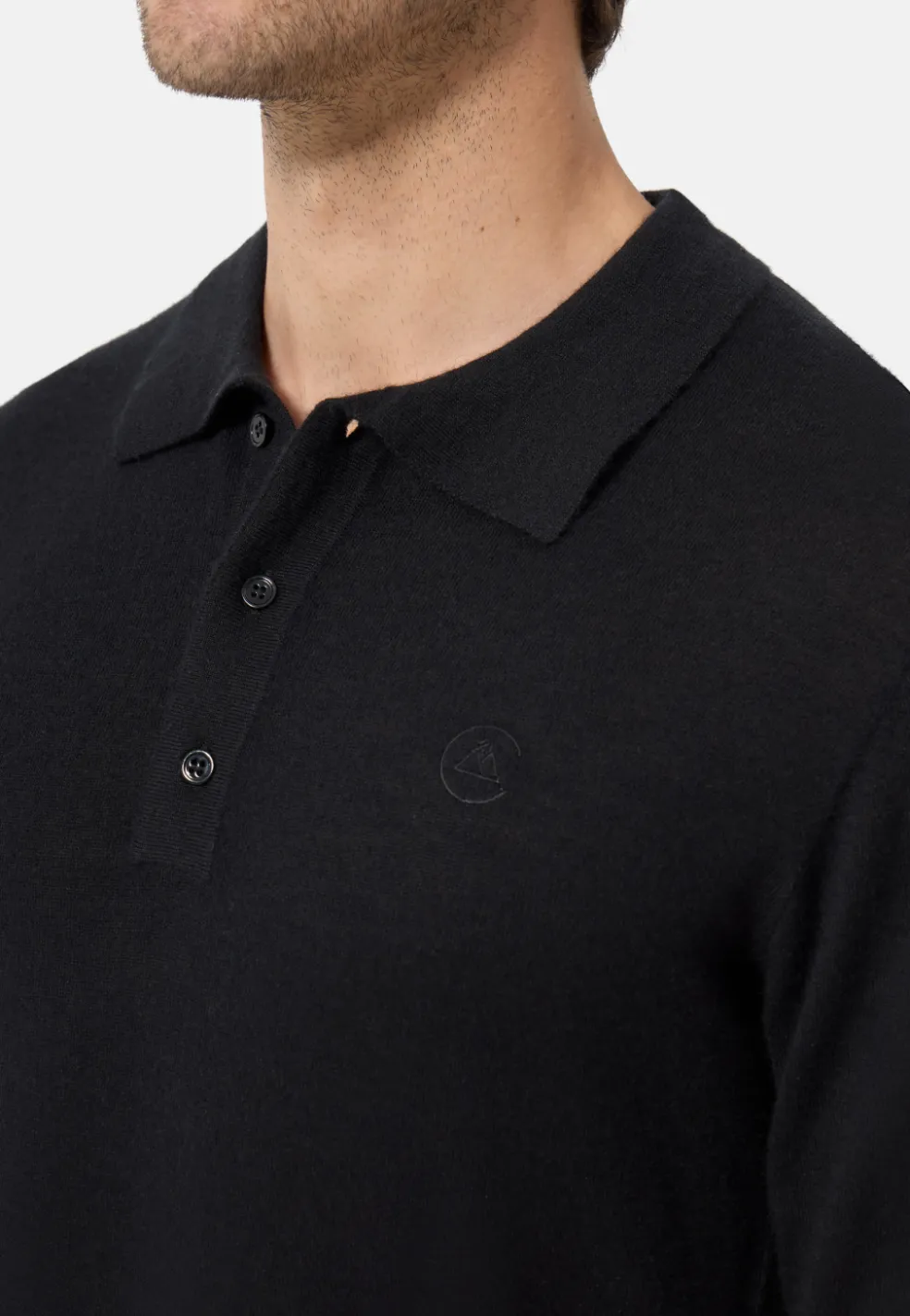 Kaschmir Poloshirt Kurzarm schwarz