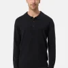 Kaschmir Poloshirt Langarm schwarz