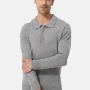 Kaschmir Poloshirt Langarm grau