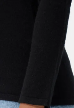 Kaschmir Poloshirt Langarm schwarz