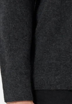 Kaschmir Poloshirt Langarm dunkel anthrazit