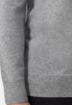 Kaschmir Poloshirt Langarm grau