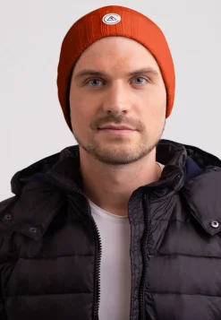 Kaschmir Rib Mütze dunkelorange