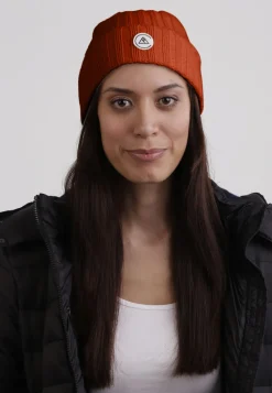 Kaschmir Rib Mütze dunkelorange