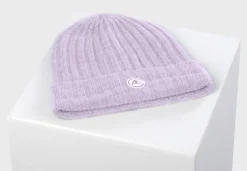 Kaschmir Rib Mütze hell violet