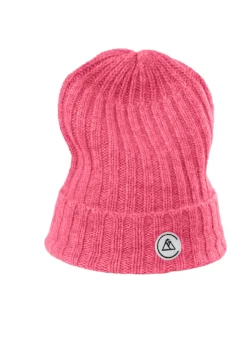 Kaschmir Rib Mütze malibu pink