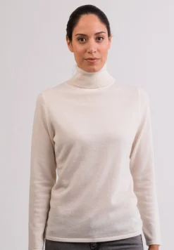 Kaschmir Rollkragen Pullover weiss