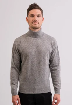 Kaschmir Rollkragen Pullover grau