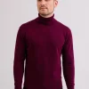 Kaschmir Rollkragen Pullover cranberry rot