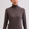 Kaschmir Rollkragen Pullover taupe melange