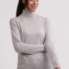 Kaschmir Rollkragen Pullover hellgrau