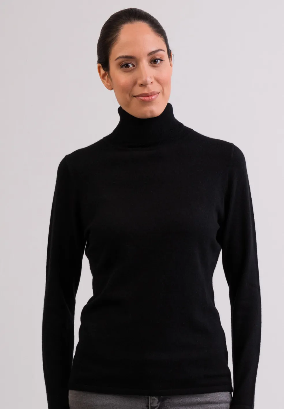 Kaschmir Rollkragen Pullover schwarz