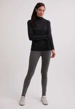 Kaschmir Rollkragen Pullover dunkel anthrazit