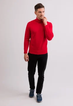 Kaschmir Rollkragen Pullover rot