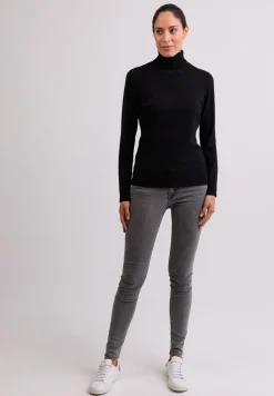 Kaschmir Rollkragen Pullover schwarz
