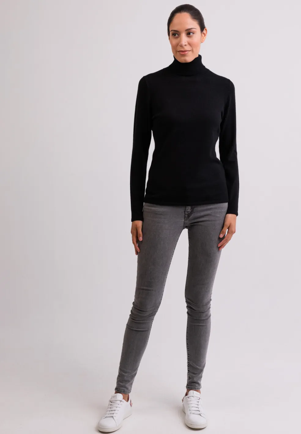 Kaschmir Rollkragen Pullover schwarz