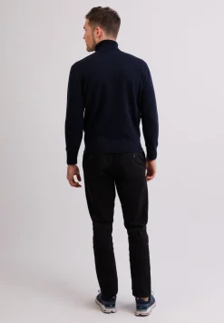 Kaschmir Rollkragen Pullover marine blau