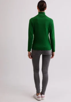Kaschmir Rollkragen Pullover grün
