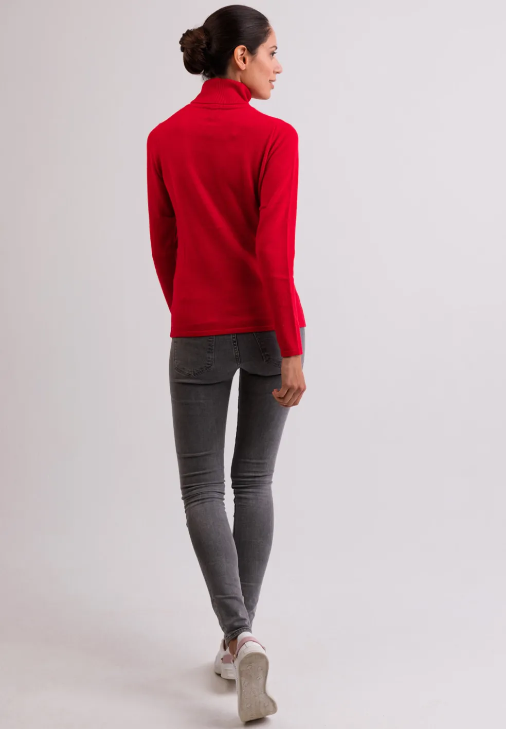 Kaschmir Rollkragen Pullover rot