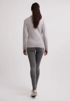 Kaschmir Rollkragen Pullover hellgrau
