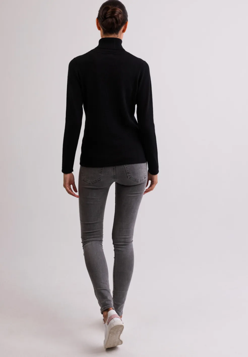 Kaschmir Rollkragen Pullover schwarz