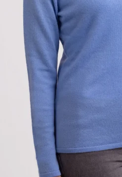 Kaschmir Rollkragen Pullover hellblau