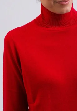 Kaschmir Rollkragen Pullover rot