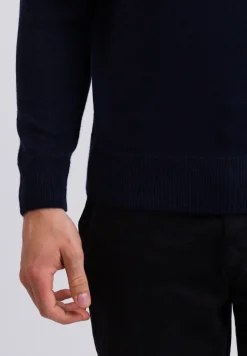 Kaschmir Rollkragen Pullover marine blau