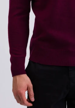 Kaschmir Rollkragen Pullover cranberry rot