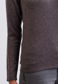Kaschmir Rollkragen Pullover taupe melange